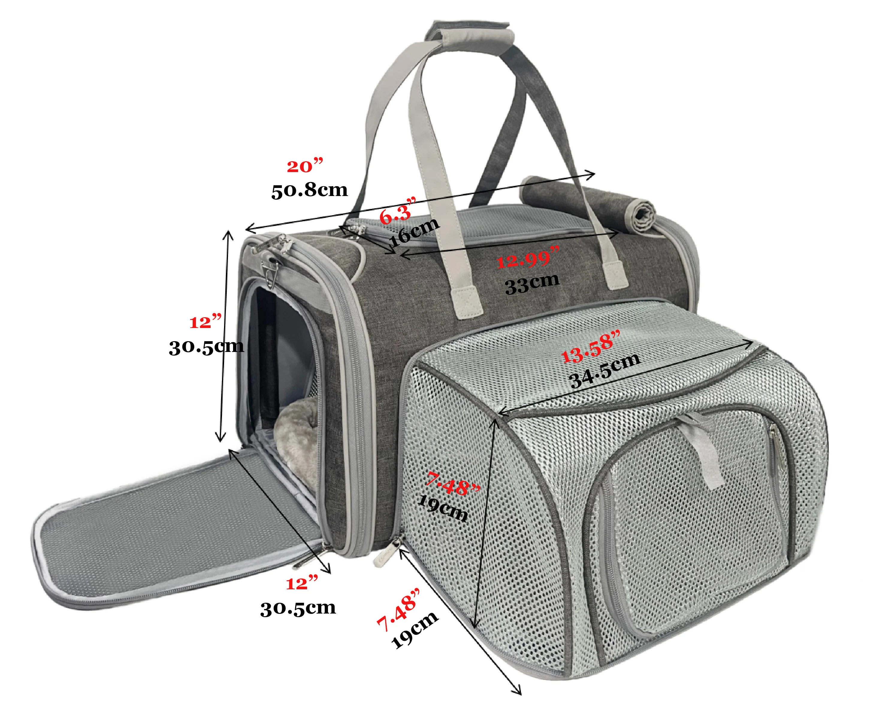 Mr. Peanut's Gold Series Big Apple XL Expandable Pet Carrier V3.0 - Image 3