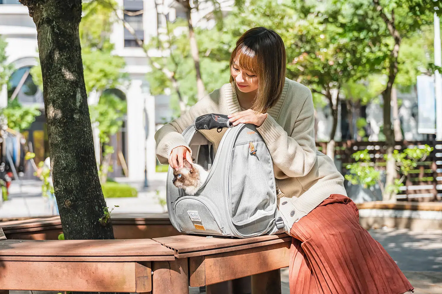 Ibiyaya Adventure Cat/Bunny/Puppy Carrier Backpack with Window, Large Airline Approved Cat Bag for Hiking & Travel. Best for both Kitten & Fat Cat - Image 7