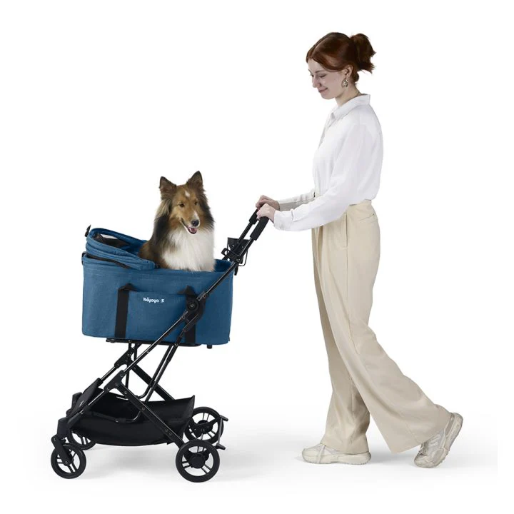 ibiyaya® Essential – Travois Tri-fold Pet Travel System XL, Pet Stroller with Detachable Carrier - Image 10