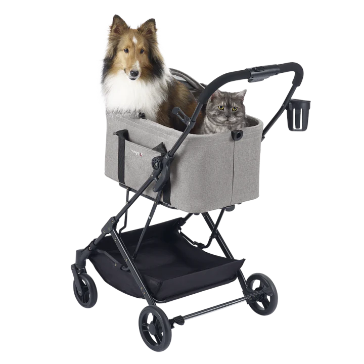 ibiyaya® Essential – Travois Tri-fold Pet Travel System XL, Pet Stroller with Detachable Carrier - Image 25
