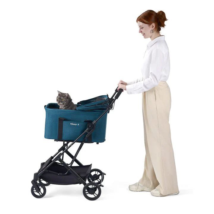 ibiyaya® Essential – Travois Tri-fold Pet Travel System XL, Pet Stroller with Detachable Carrier - Image 4