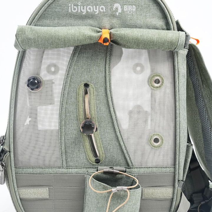 Ibiyaya Medium Size TrackPack, Backpack Bird Travel Carrier with Perch – Jungle Green - Image 12