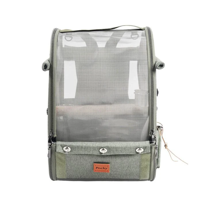 Ibiyaya Medium Size TrackPack, Backpack Bird Travel Carrier with Perch – Jungle Green - Image 18