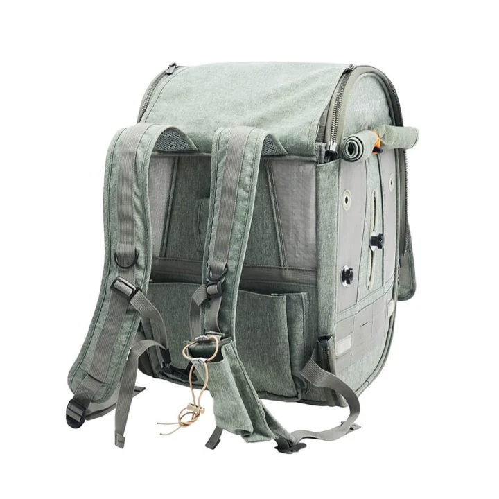 Ibiyaya Medium Size TrackPack, Backpack Bird Travel Carrier with Perch – Jungle Green - Image 7