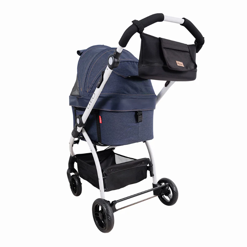 Ibiyaya CLEO Travel System Pet Stroller Best Medium-Sized Dog, Cat, & Rabbit Stroller Foldable, Luxury-Designed Detachable Carrier - Image 3