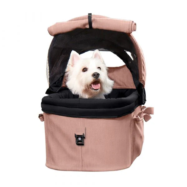 Ibiyaya CLEO Travel System Pet Stroller Best Medium-Sized Dog, Cat, & Rabbit Stroller Foldable, Luxury-Designed Detachable Carrier - Image 9