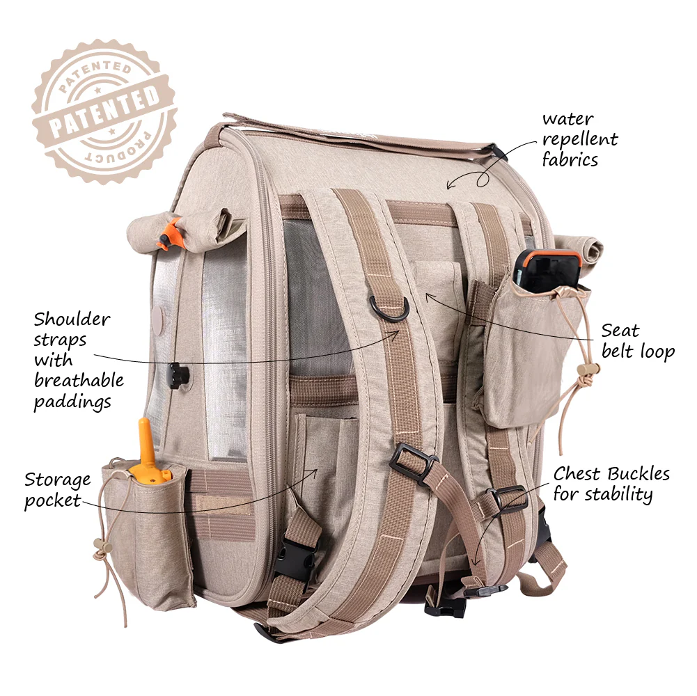 Ibiyaya BirdTricks TrackPack for Birds, Patented Bird Carrier Backpack with Perch, Airline Approved - Image 5