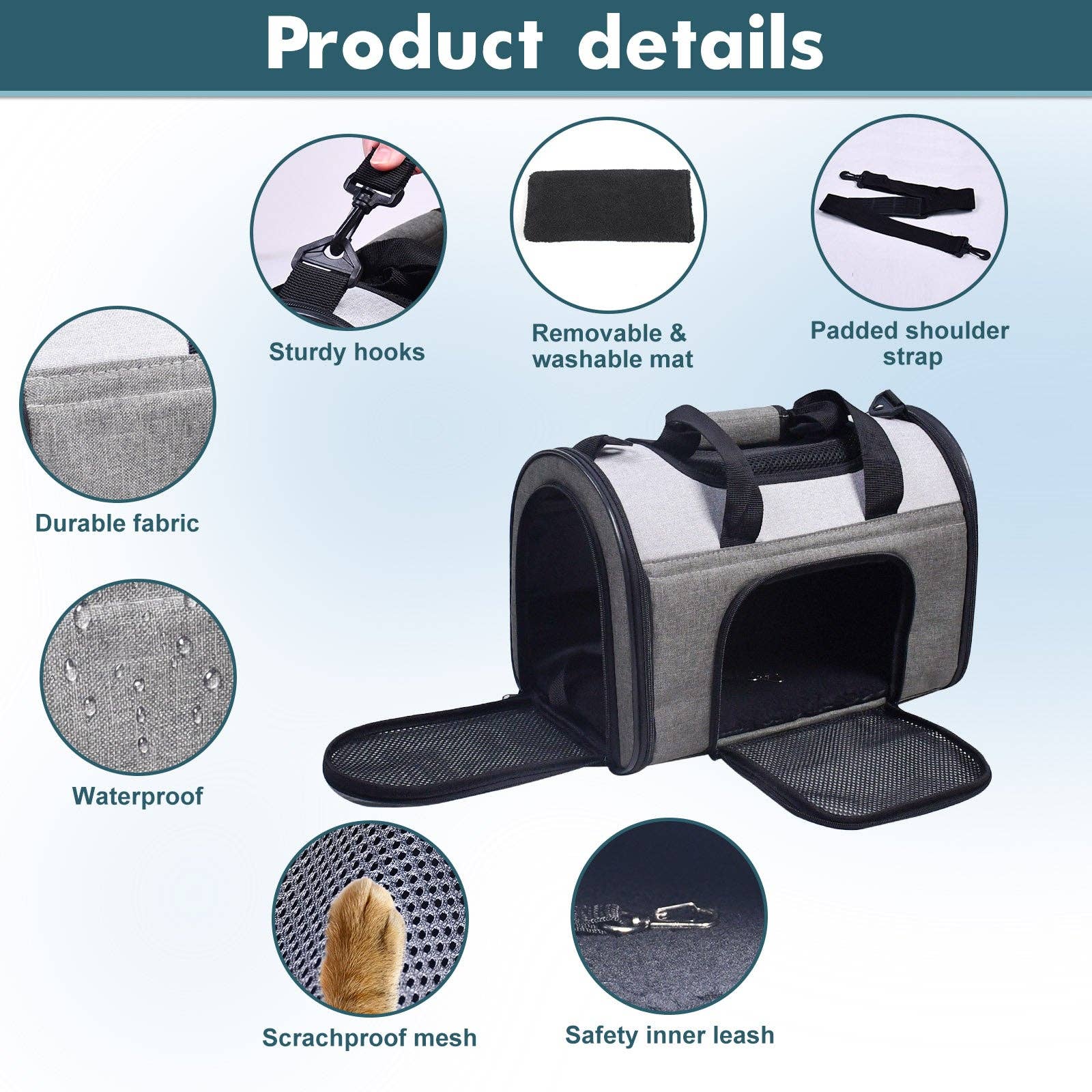 Jespet Sport Airline Travel Pet Carrier Bag - Image 3