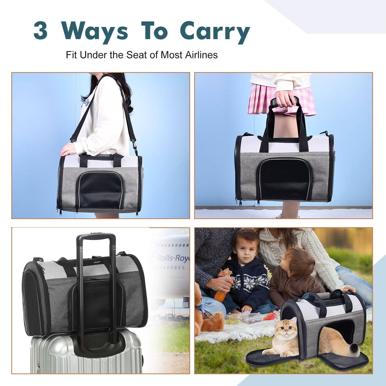 Jespet Sport Airline Travel Pet Carrier Bag - Image 7