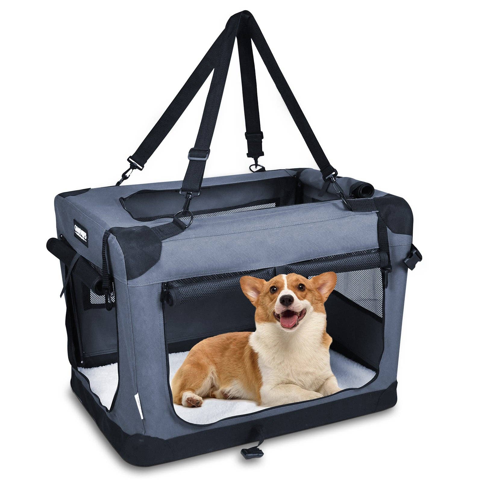 Jespet Goopaws Series Indoor & Outdoor 3-Door Collapsible Soft-Sided Dog, Cat & Small Pet Crate - Image 11