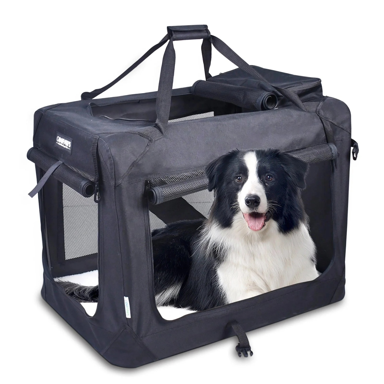 Jespet Goopaws Series Indoor & Outdoor 3-Door Collapsible Soft-Sided Dog, Cat & Small Pet Crate - Image 13