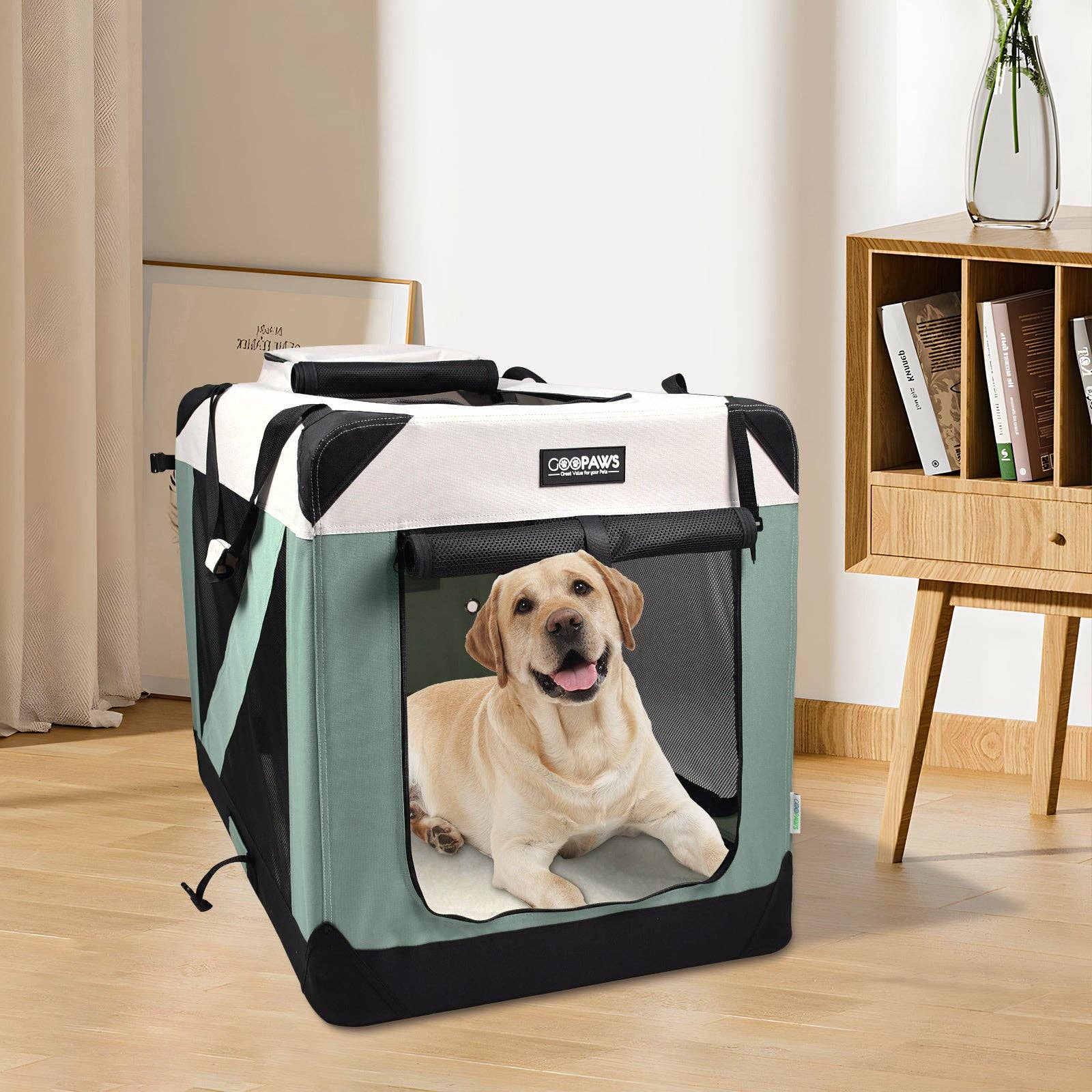 Jespet Goopaws Series Indoor & Outdoor 3-Door Collapsible Soft-Sided Dog, Cat & Small Pet Crate - Image 6