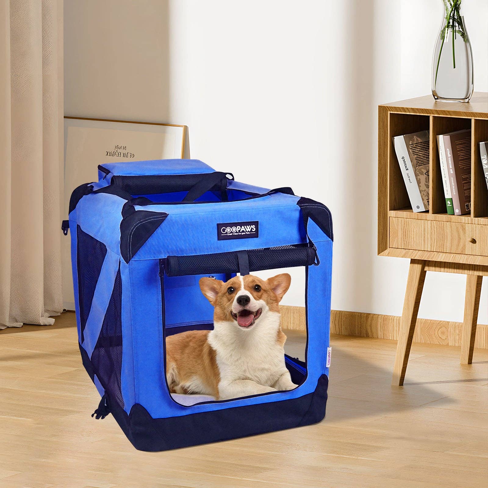 Jespet Goopaws Series Indoor & Outdoor 3-Door Collapsible Soft-Sided Dog, Cat & Small Pet Crate - Image 7