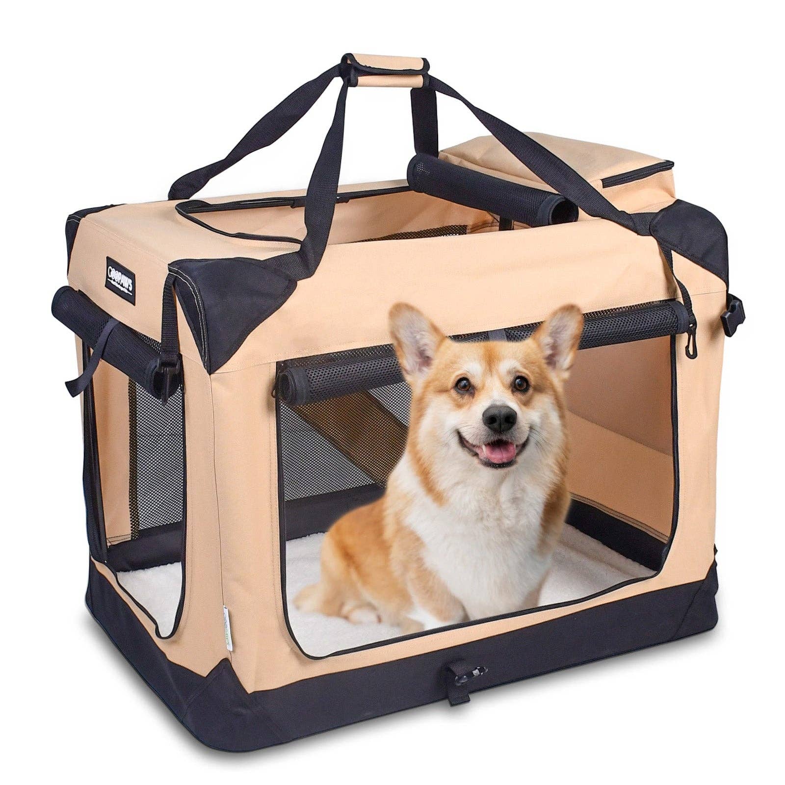 Jespet Goopaws Series Indoor & Outdoor 3-Door Collapsible Soft-Sided Dog, Cat & Small Pet Crate - Image 9