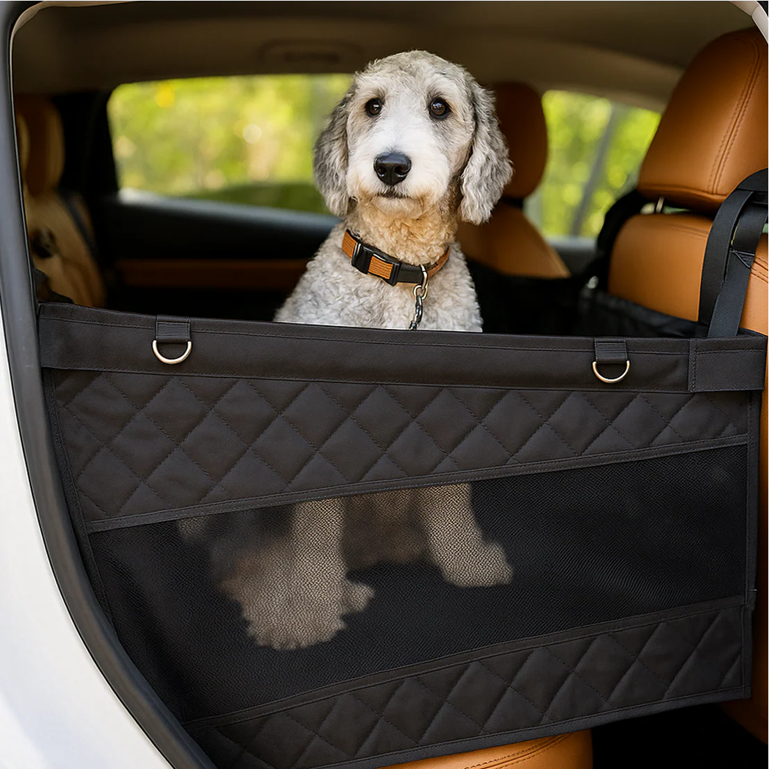 Katziela Dog Back Seat Cover Waterproof Quilted 600D Oxford Fabric, Heavy-Duty Non-Slip Bench Protector for Cars, SUVS & TRUCKS – SINGLE Size, Leaves Space for Passengers. - Image 8