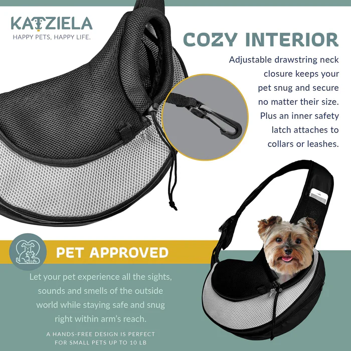 Katziela Expandable Sling Bag - Front Shoulder Pet Carrier for Small Dog, Cat or Puppy - Image 9