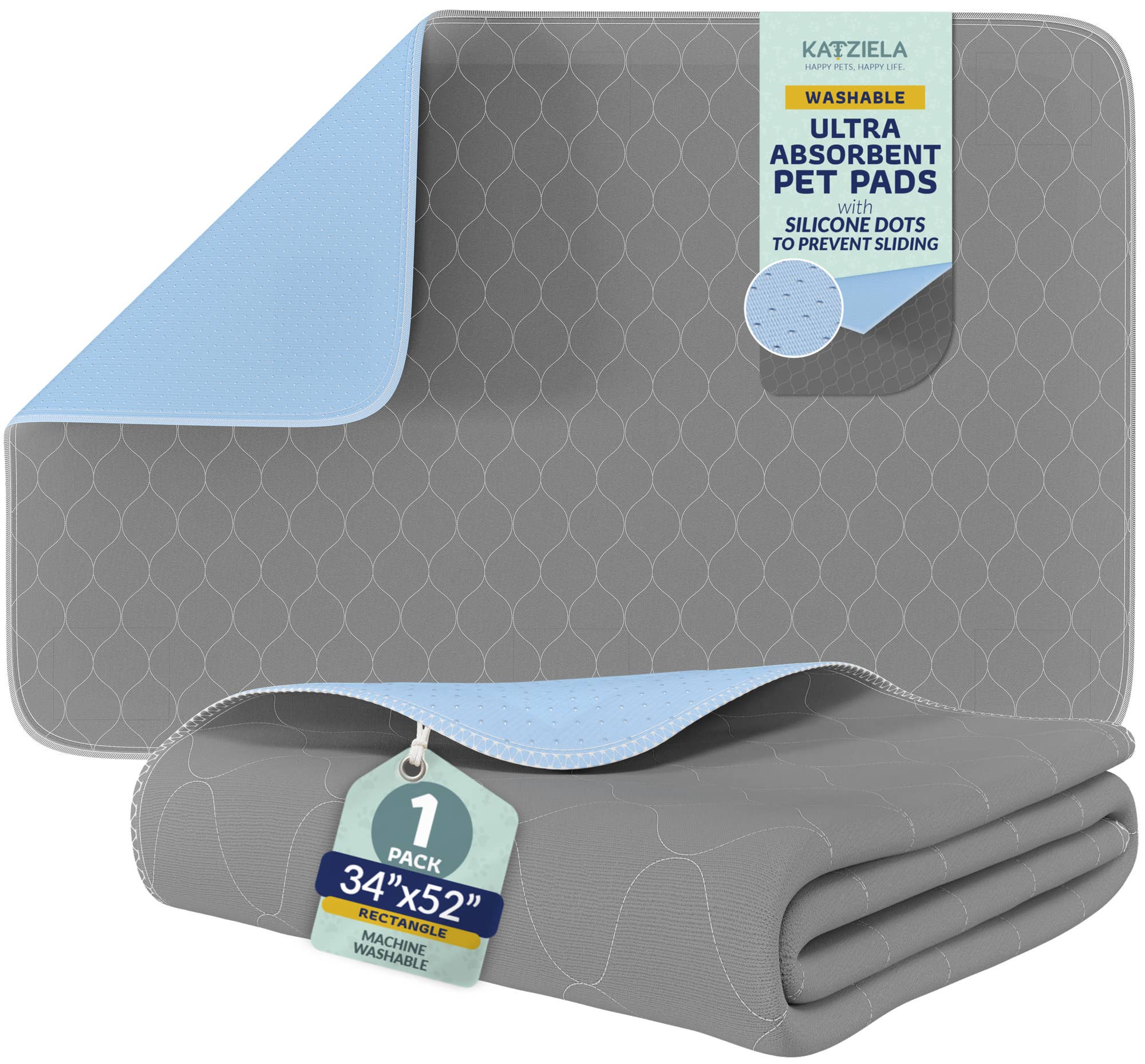 Katziela Quick-Drying Washable Waterproof Stay In Place Pee Pads - Image 20