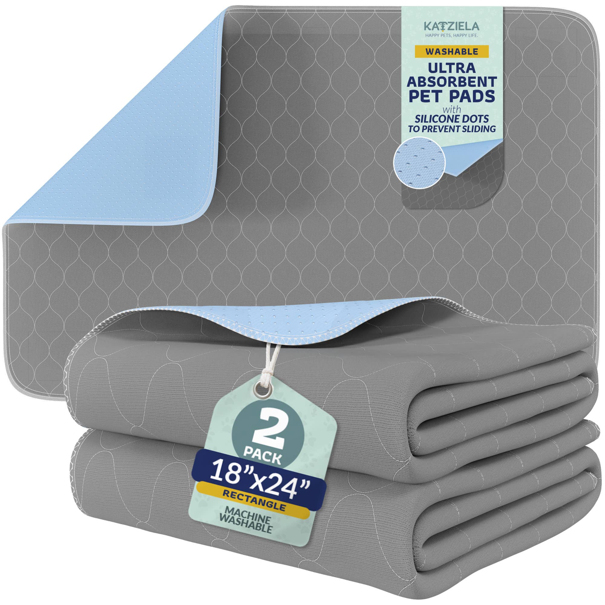 Katziela Quick-Drying Washable Waterproof Stay In Place Pee Pads - Image 26