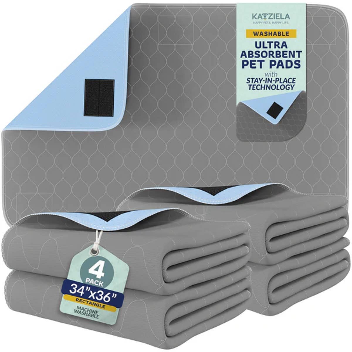 Katziela Quick-Drying Washable Waterproof Stay In Place Pee Pads - Image 3