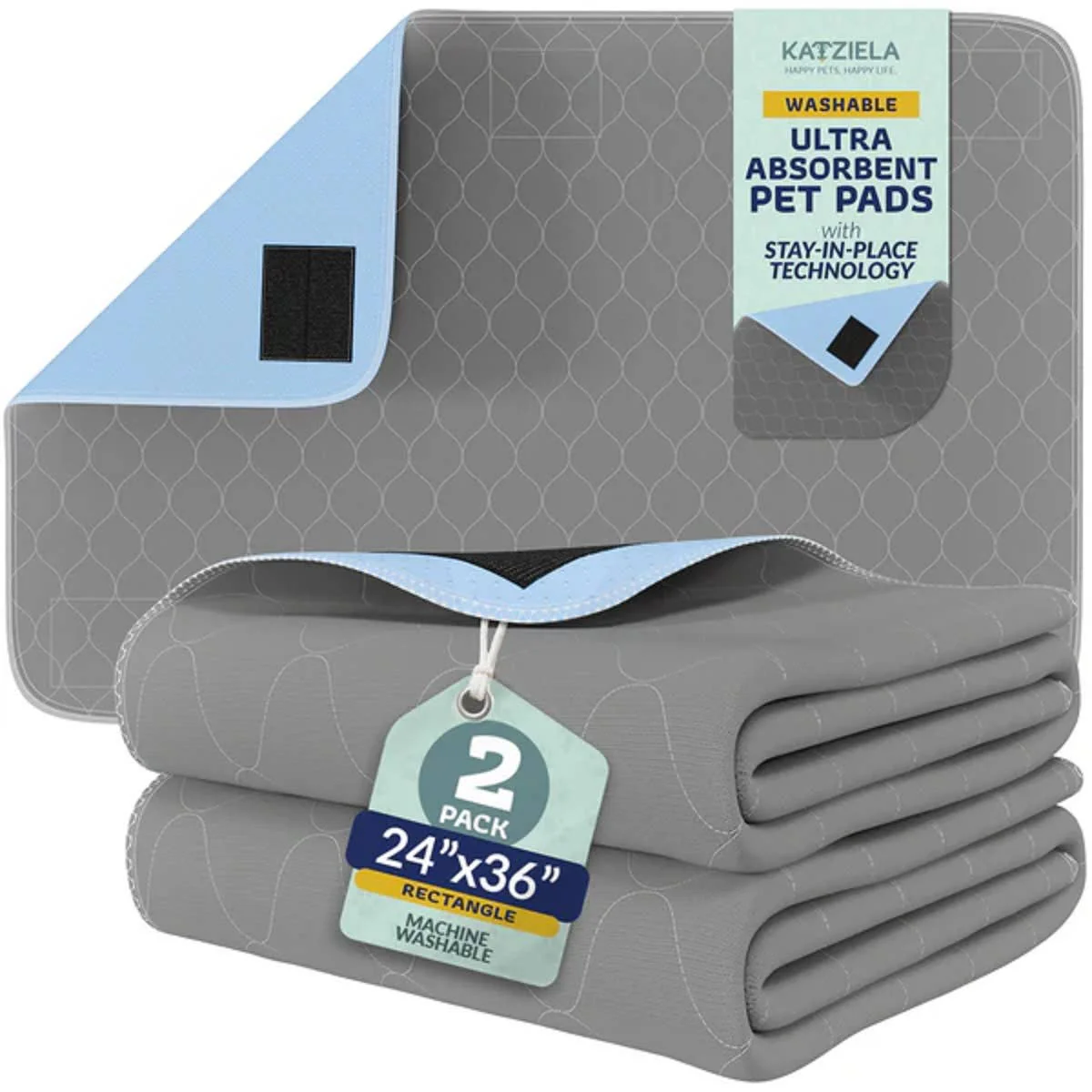 Katziela Quick-Drying Washable Waterproof Stay In Place Pee Pads - Image 7