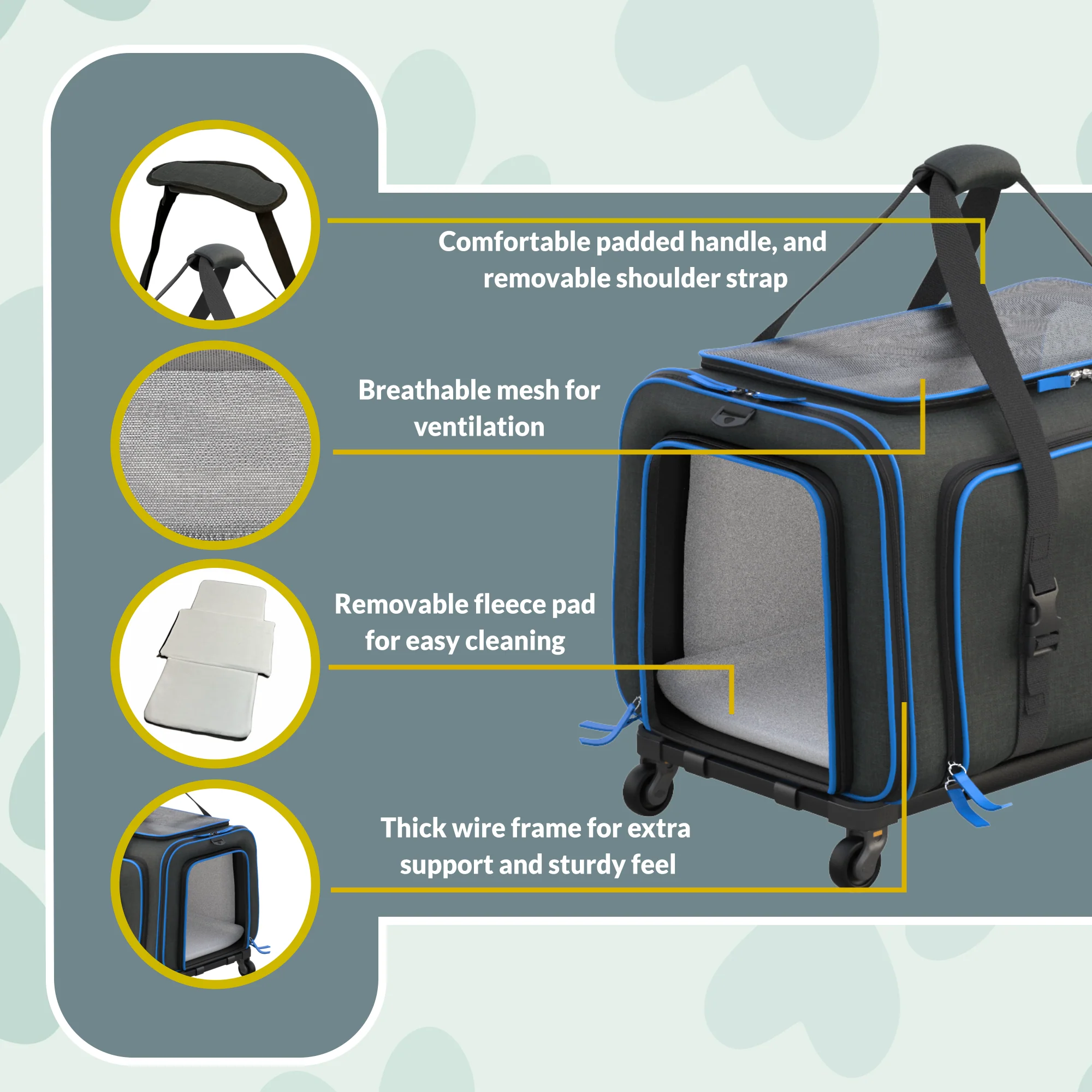Katziela Rolling Rover Airline Compliant Expandable Wheeled Pet Carrier - Image 10