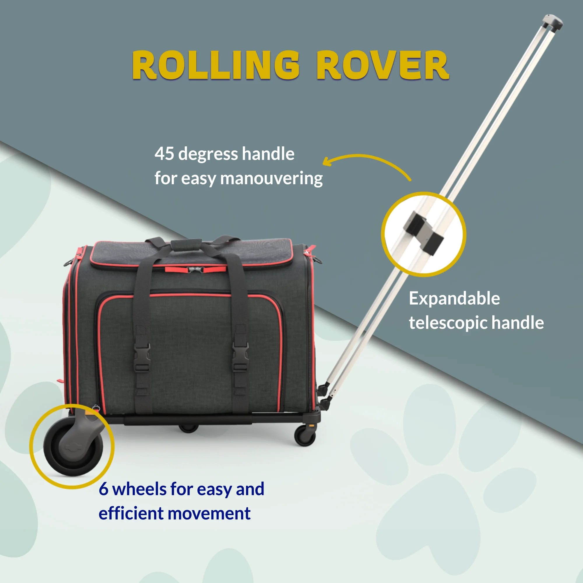 Katziela Rolling Rover Airline Compliant Expandable Wheeled Pet Carrier - Image 14