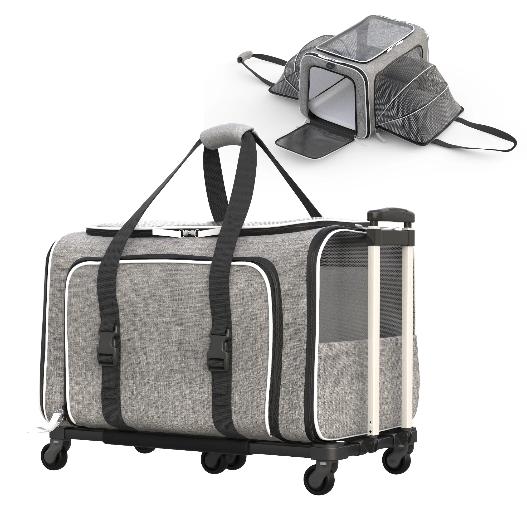 Katziela Rolling Rover Airline Compliant Expandable Wheeled Pet Carrier - Image 2