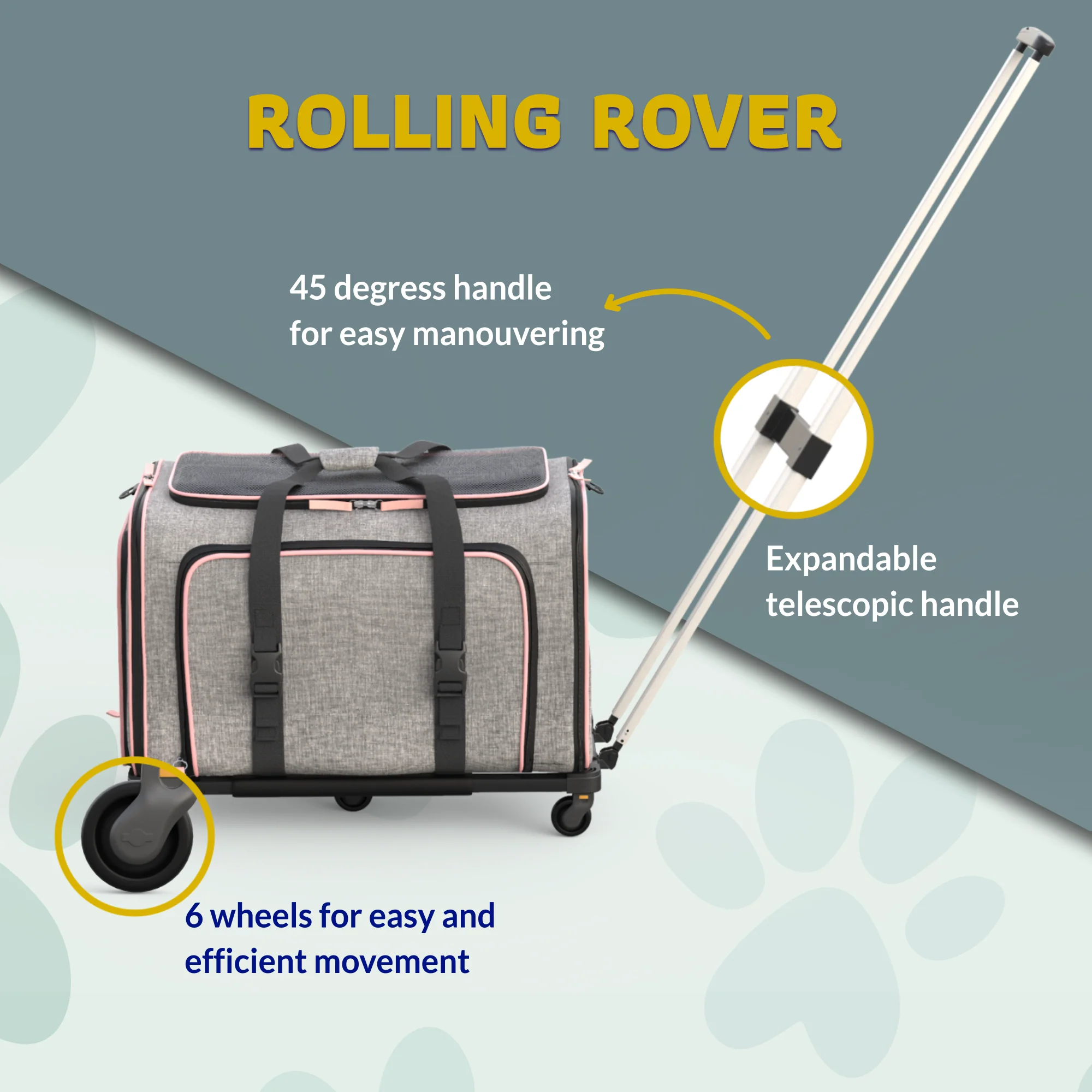 Katziela Rolling Rover Airline Compliant Expandable Wheeled Pet Carrier - Image 21