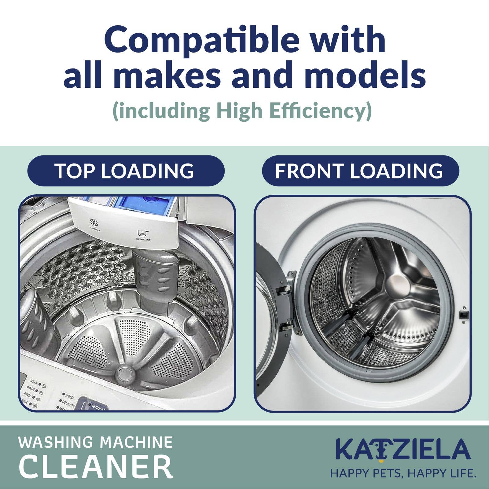 Katziela Washing Machine Cleaner Tablets – Plant-Based, Enzyme Formula for Pet Hair & Odor Removal – Fragrance-Free, Safe for All Washers - Image 8