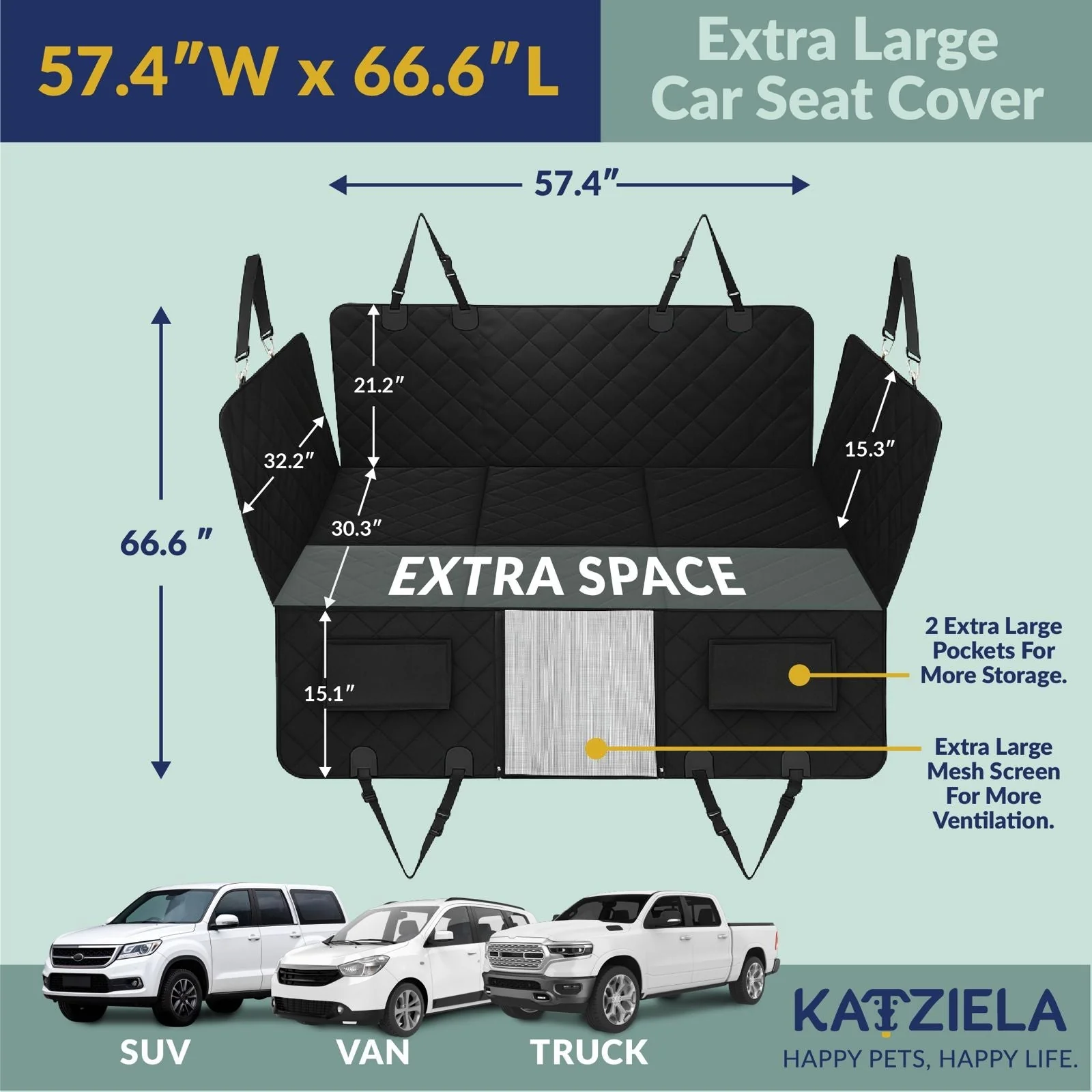 Katziela XL Hammock Car Seat Cover - Image 2