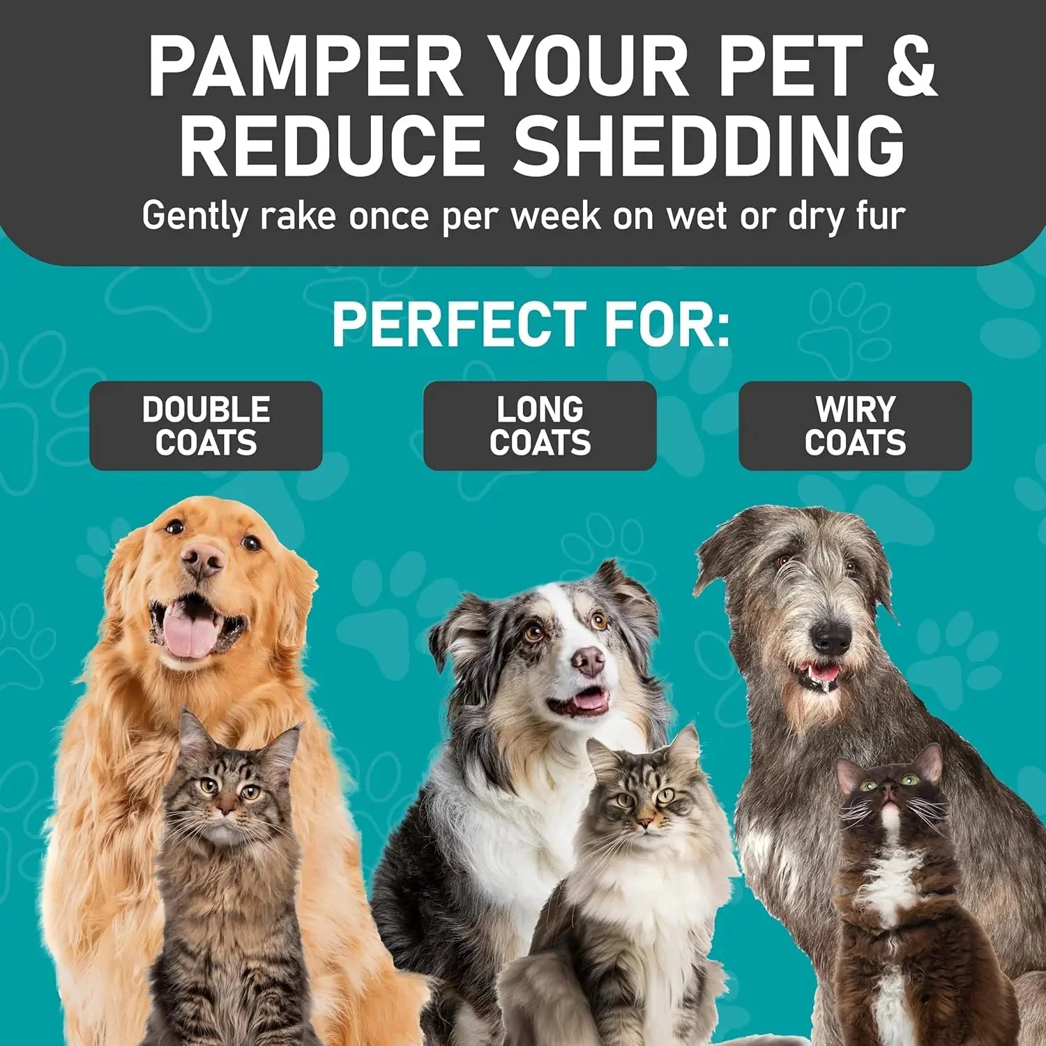 Maxpower Dual-Sided Pet Grooming Rake for Dogs & Cats – Dematting Tool - Image 5