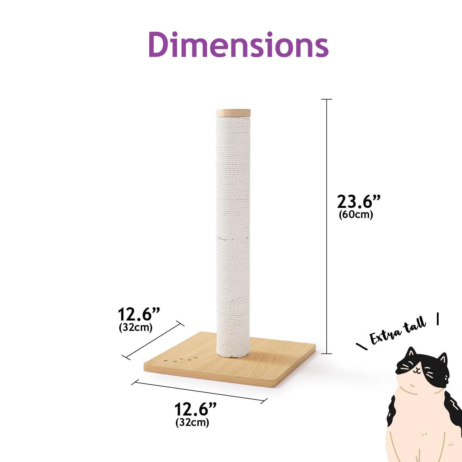 Necoichi Premium Comfort Cat Scratching Post – Sturdy, Stylish, Replaceable Pad - Image 4