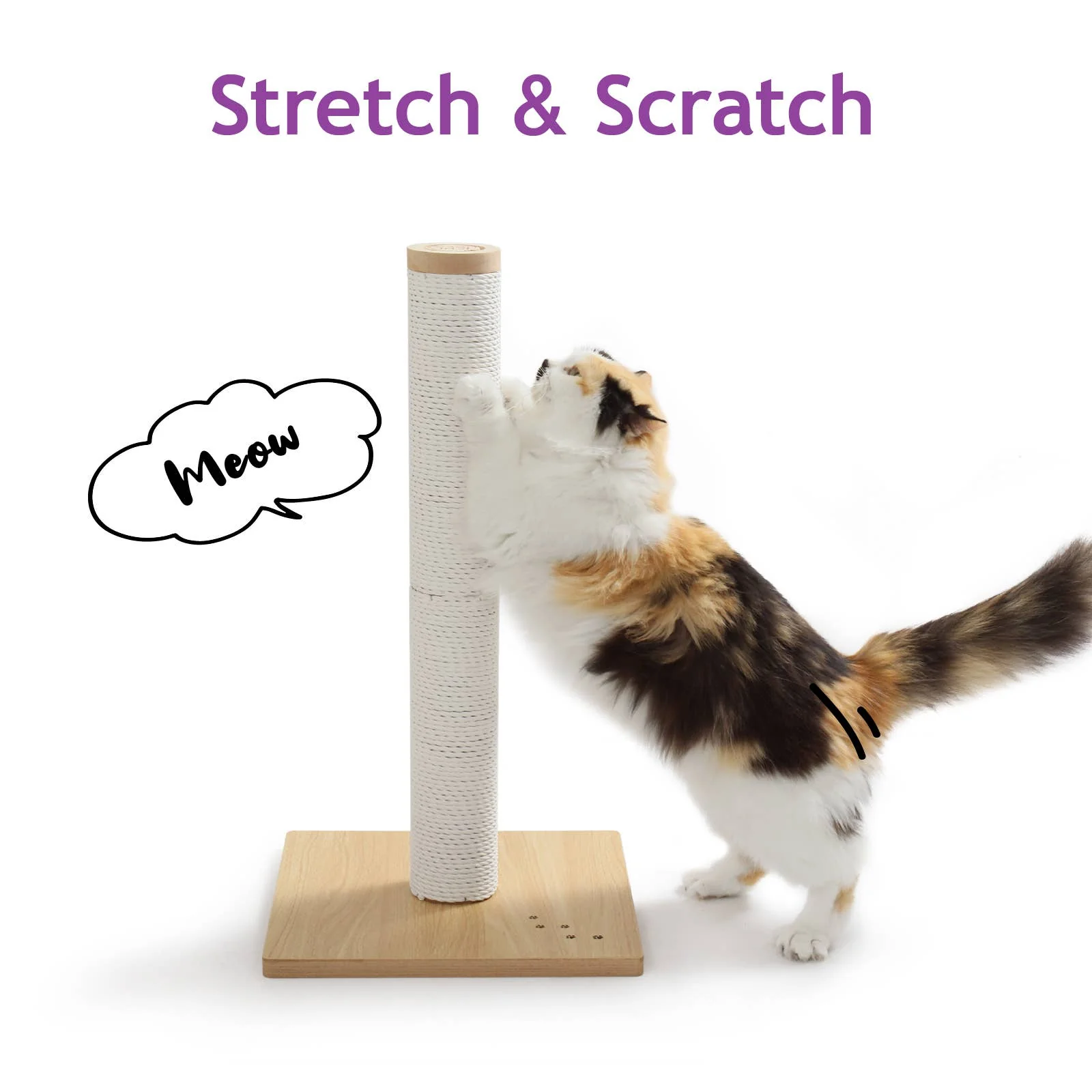 Necoichi Premium Comfort Cat Scratching Post – Sturdy, Stylish, Replaceable Pad - Image 7