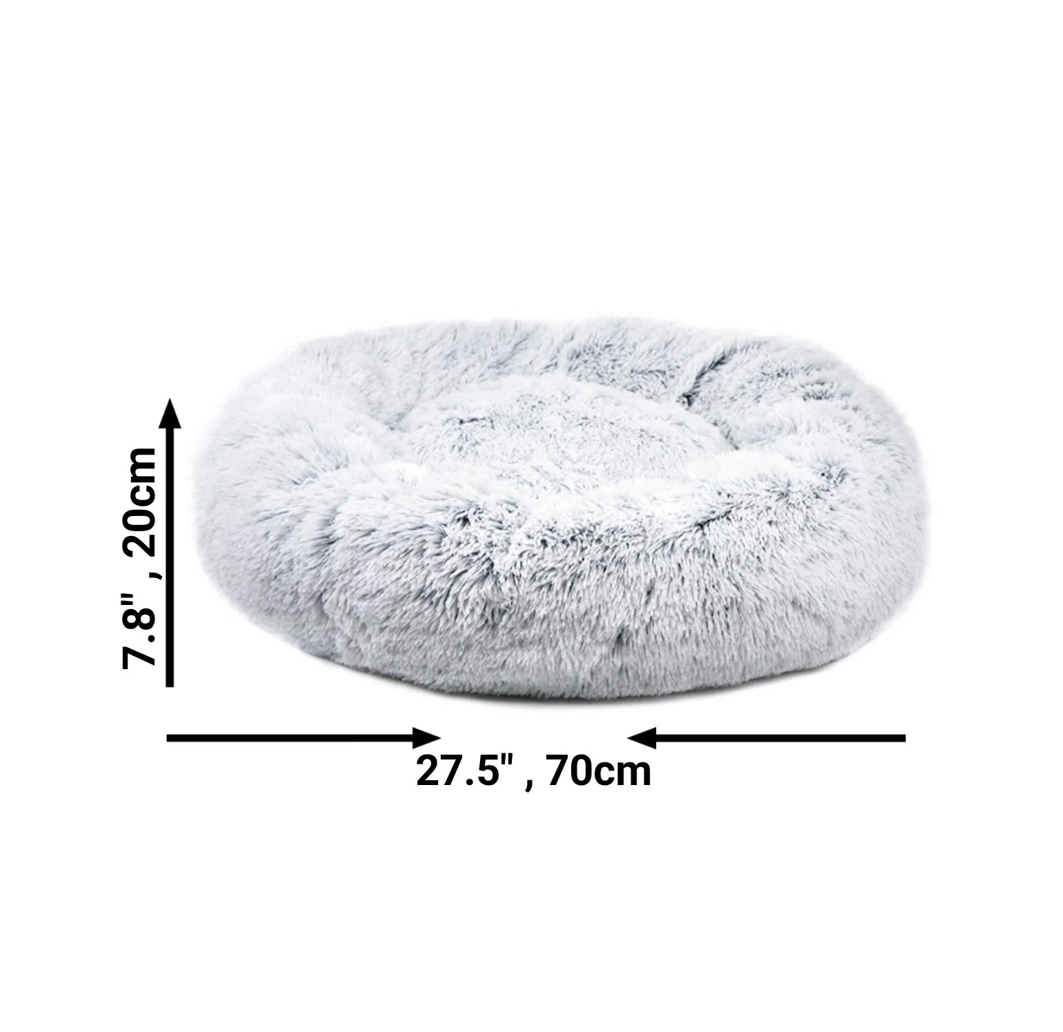 Mr. Peanut's 28" OrthoPlush® Pet Bed - Snowflake White Two Tone - Image 11