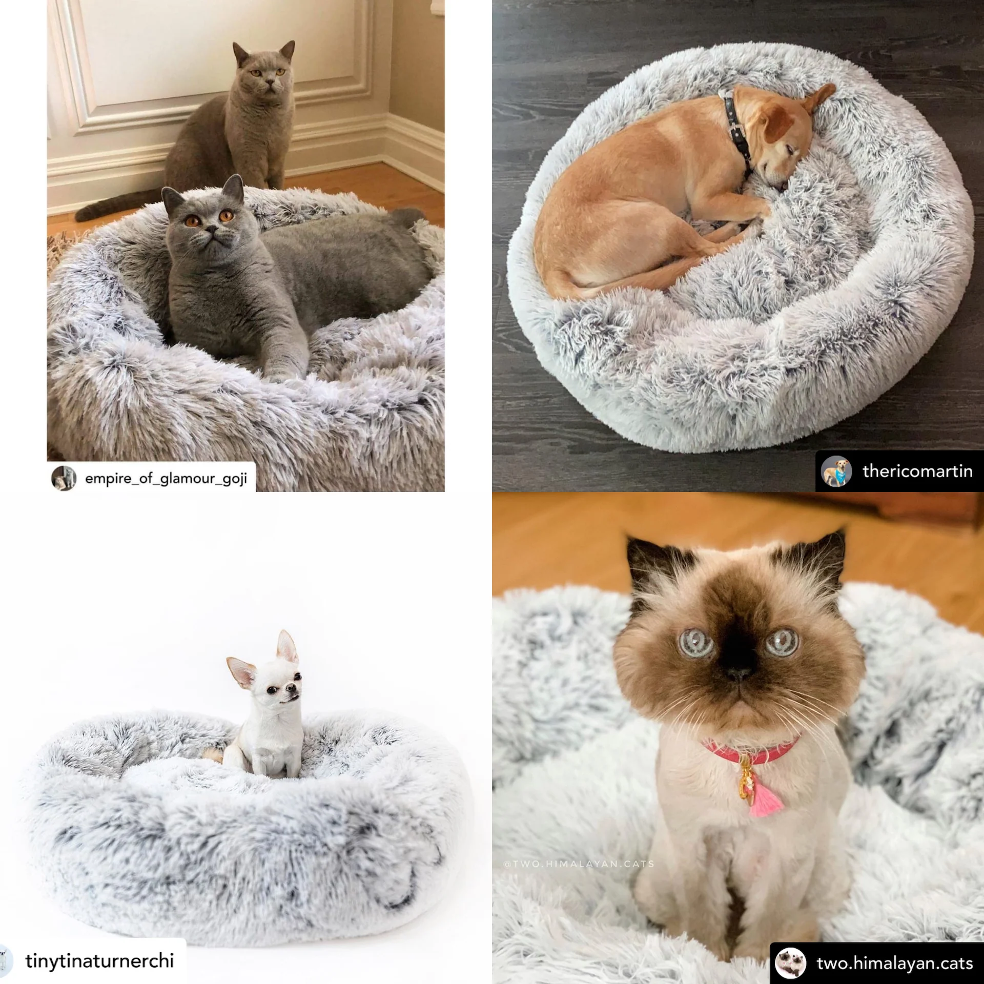 Mr. Peanut's 28" OrthoPlush® Pet Bed - Snowflake White Two Tone - Image 32