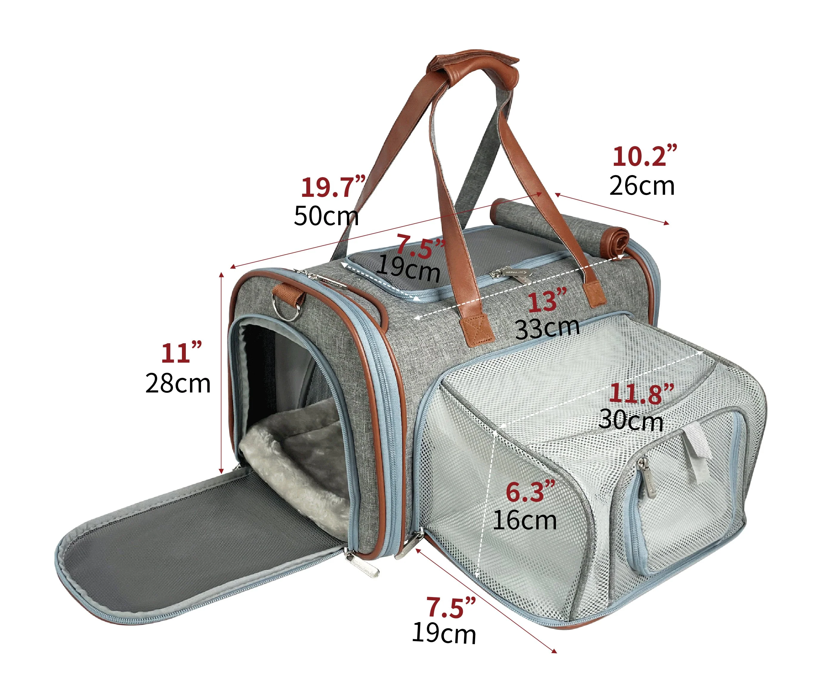 Mr. Peanut's Gold Series Big Apple XL Expandable Pet Carrier V2.0 - Image 3