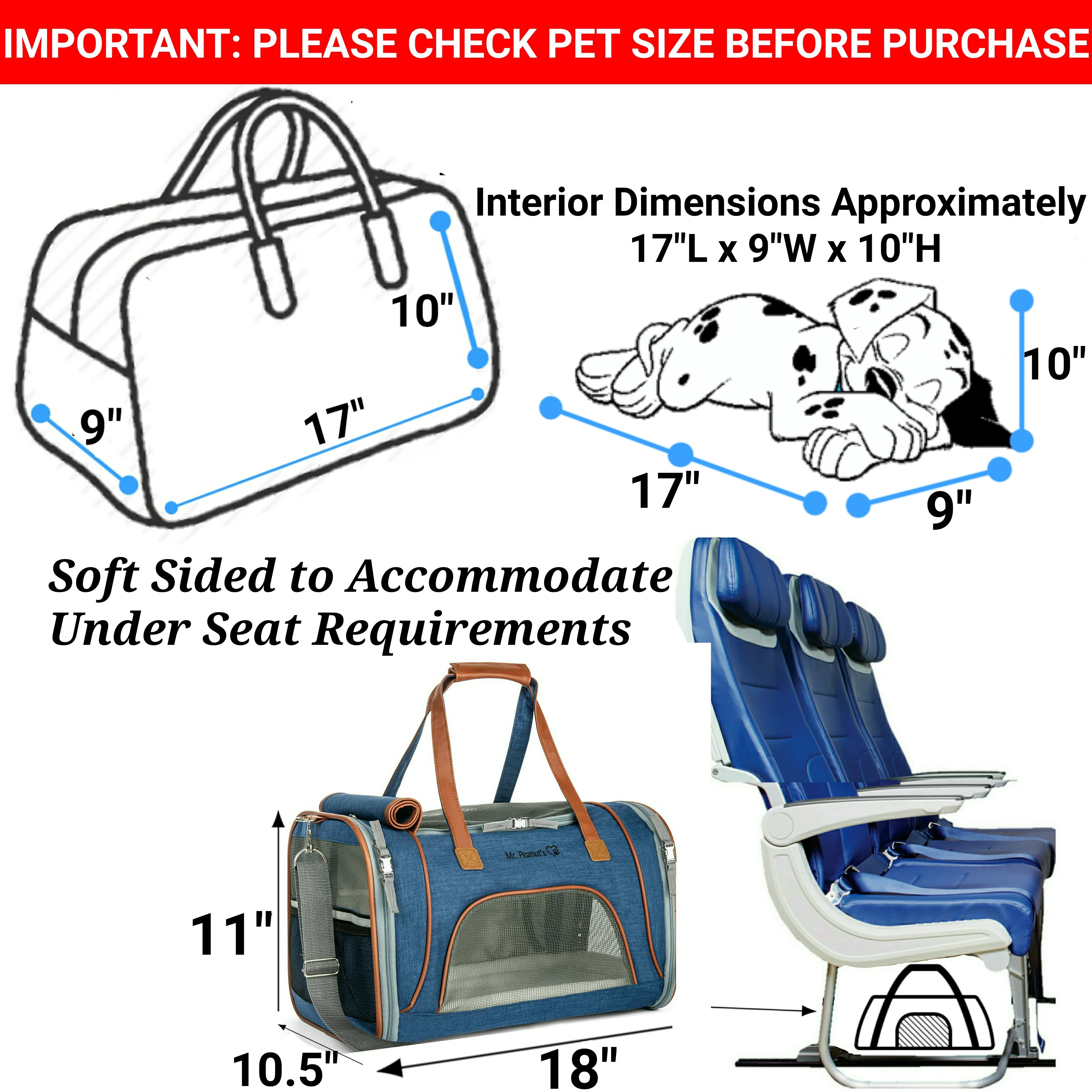 Mr. Peanut's Gold Series Standard Size Airline Compliant Expandable Pet Carrier V2.0 - Image 18