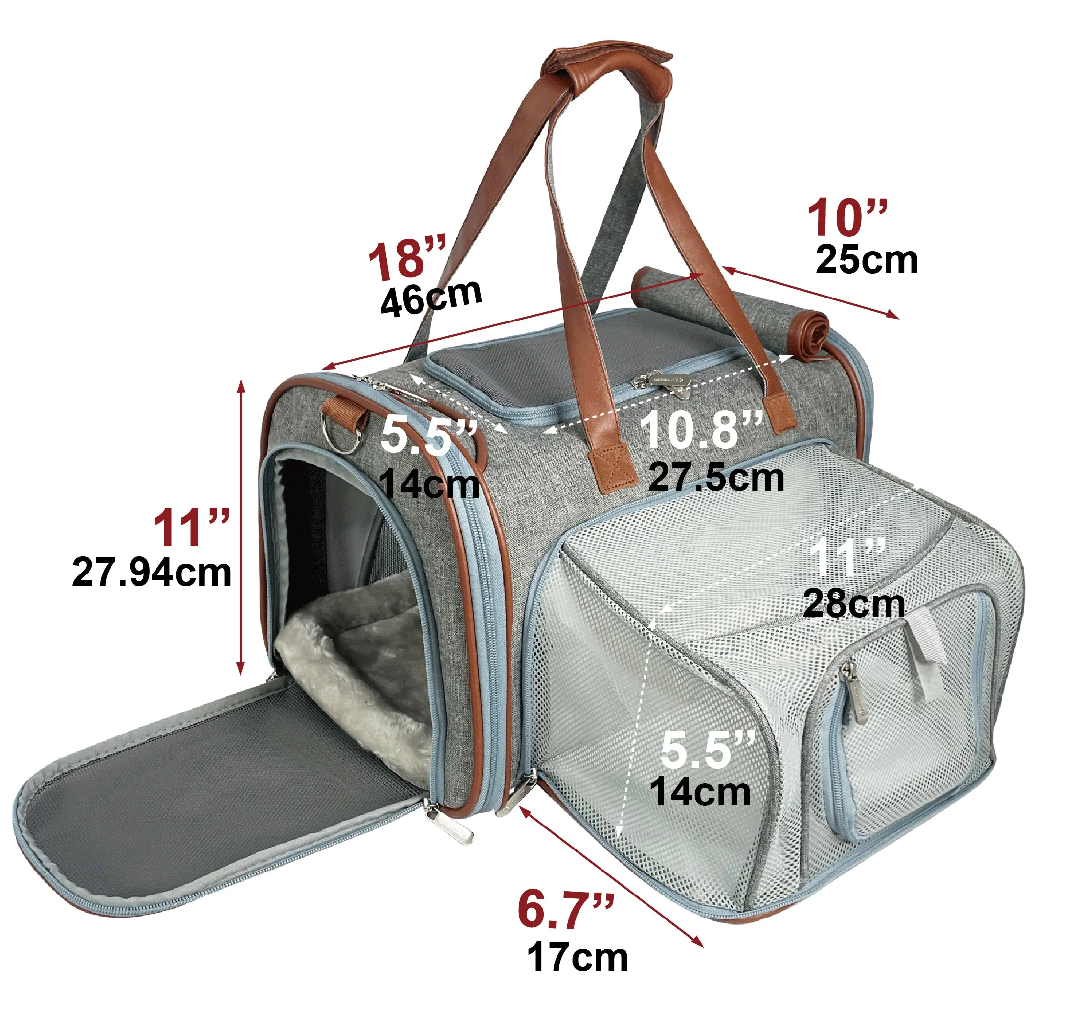 Mr. Peanut's Gold Series Standard Size Airline Compliant Expandable Pet Carrier V2.0 - Image 3