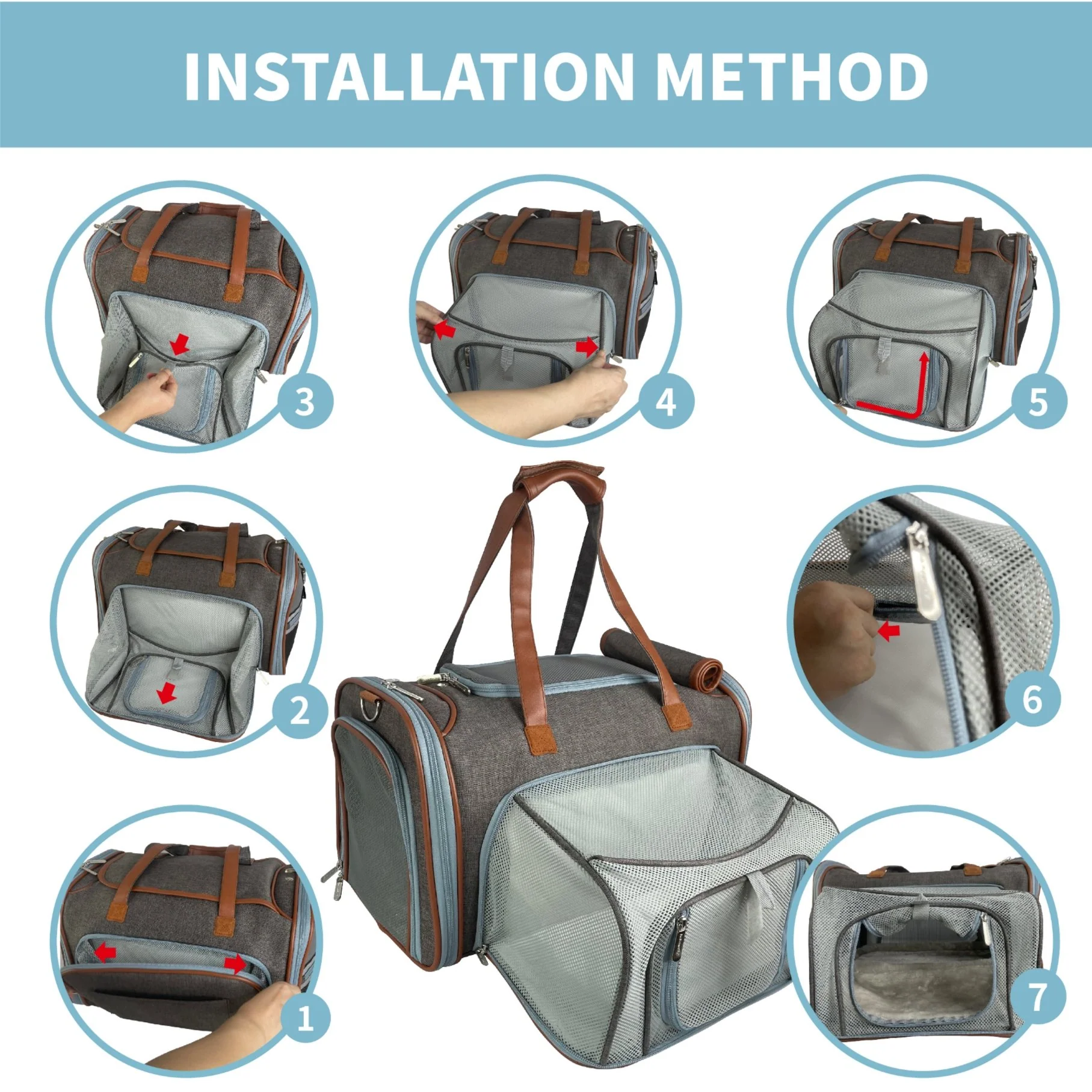 Mr. Peanut's Gold Series Standard Size Airline Compliant Expandable Pet Carrier V2.0 - Image 6