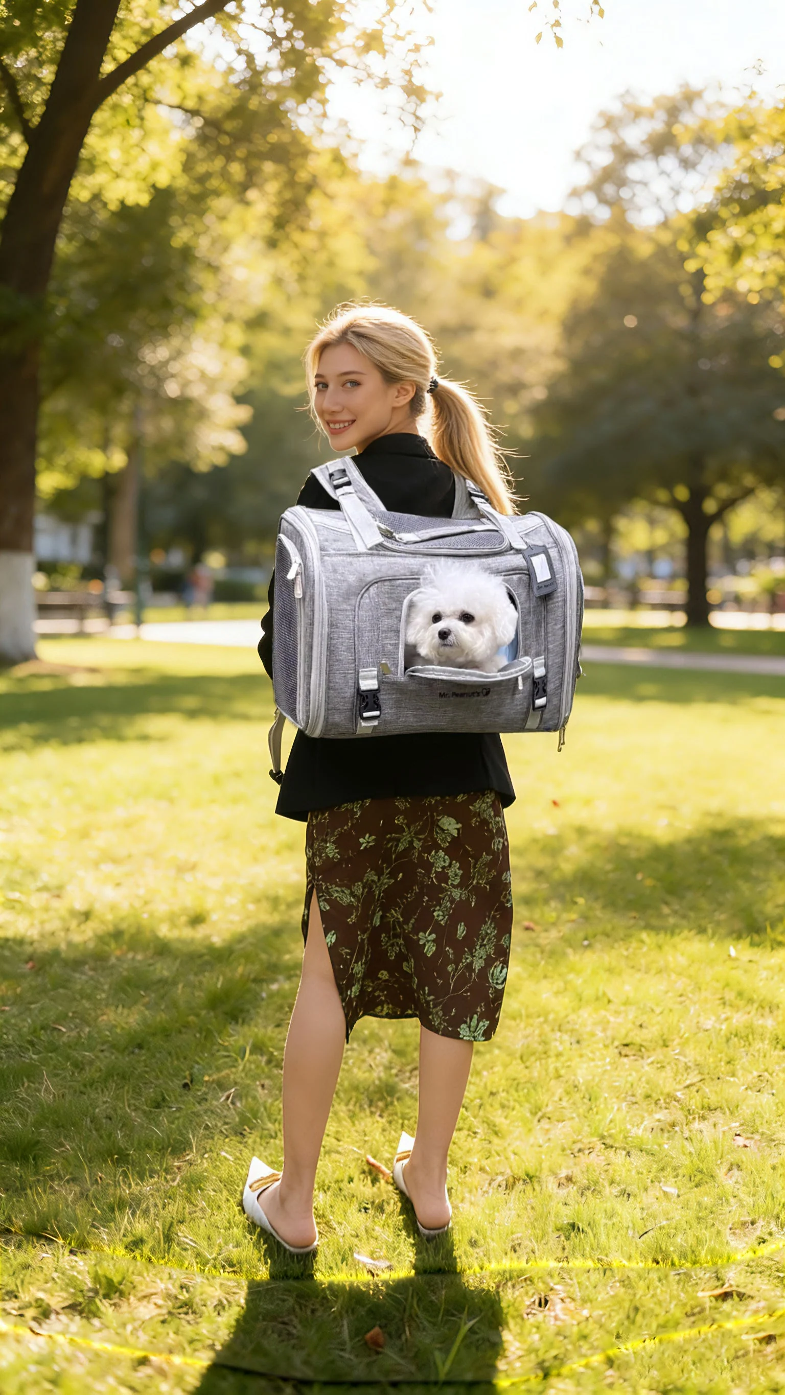 Mr. Peanut's Monterey Series Airline Compliant Horizontal Backpack Pet Carrier - Image 12