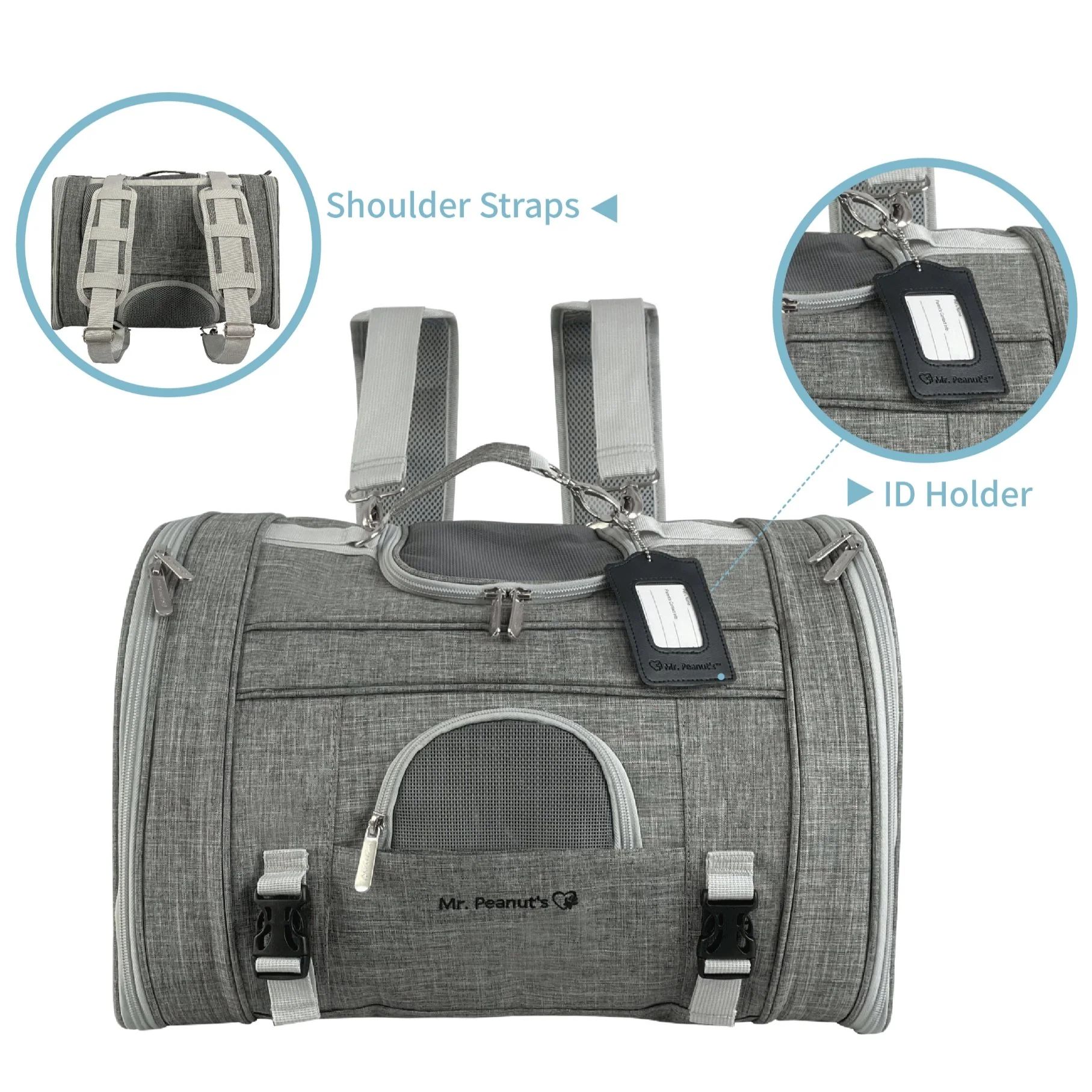 Mr. Peanut's Monterey Series Airline Compliant Horizontal Backpack Pet Carrier - Image 26
