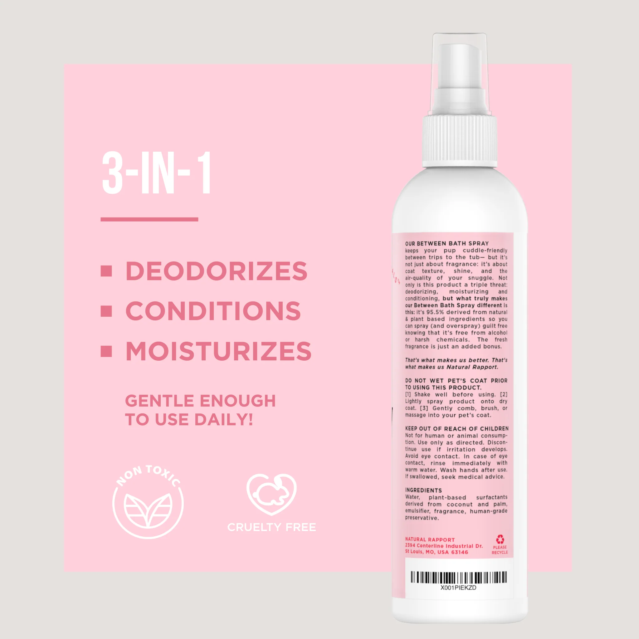 Natural Rapport - The Only Between Bath Spray Dogs Need - Floral & Coconut - Image 11