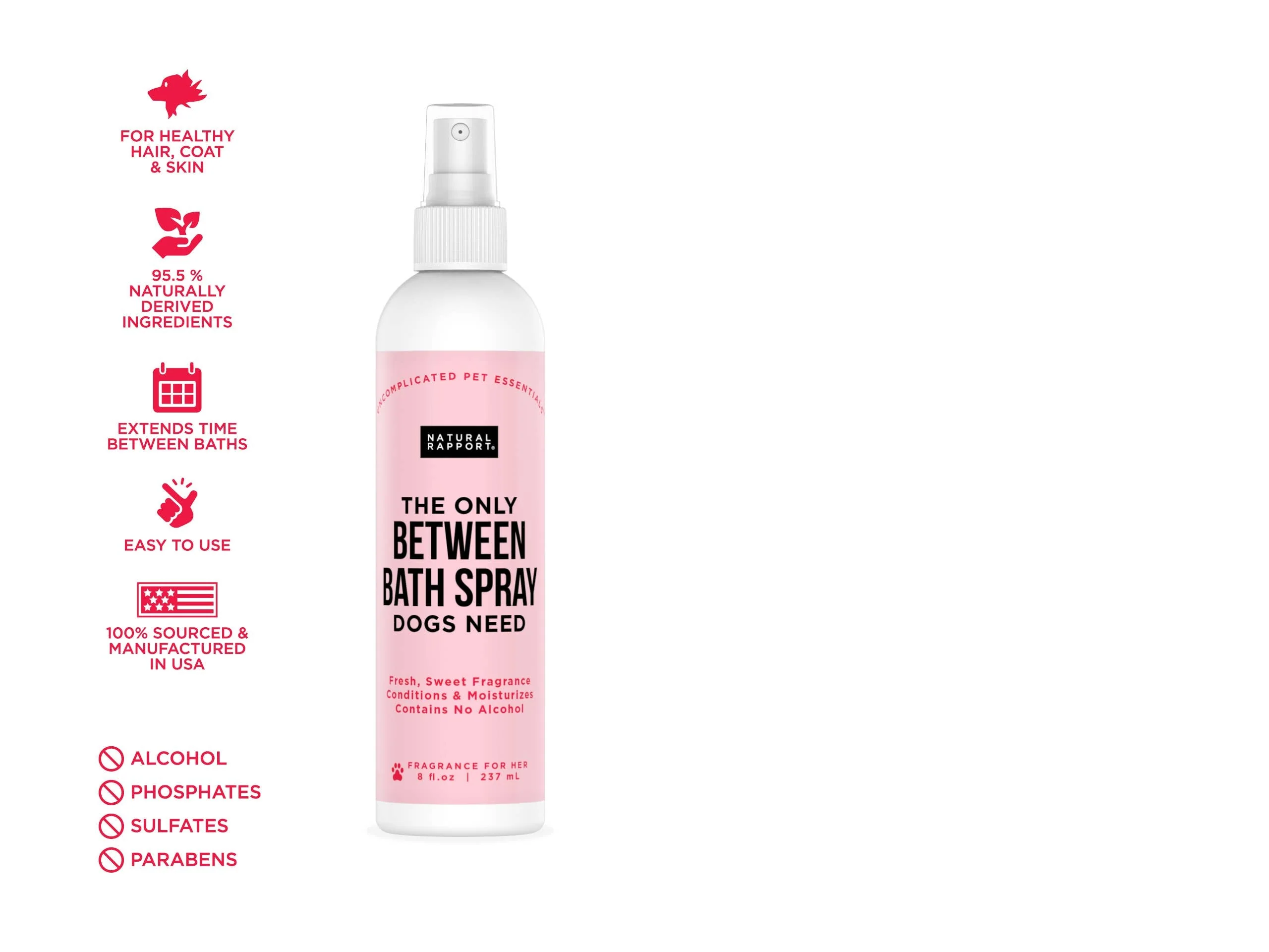 Natural Rapport - The Only Between Bath Spray Dogs Need - Floral & Coconut - Image 3