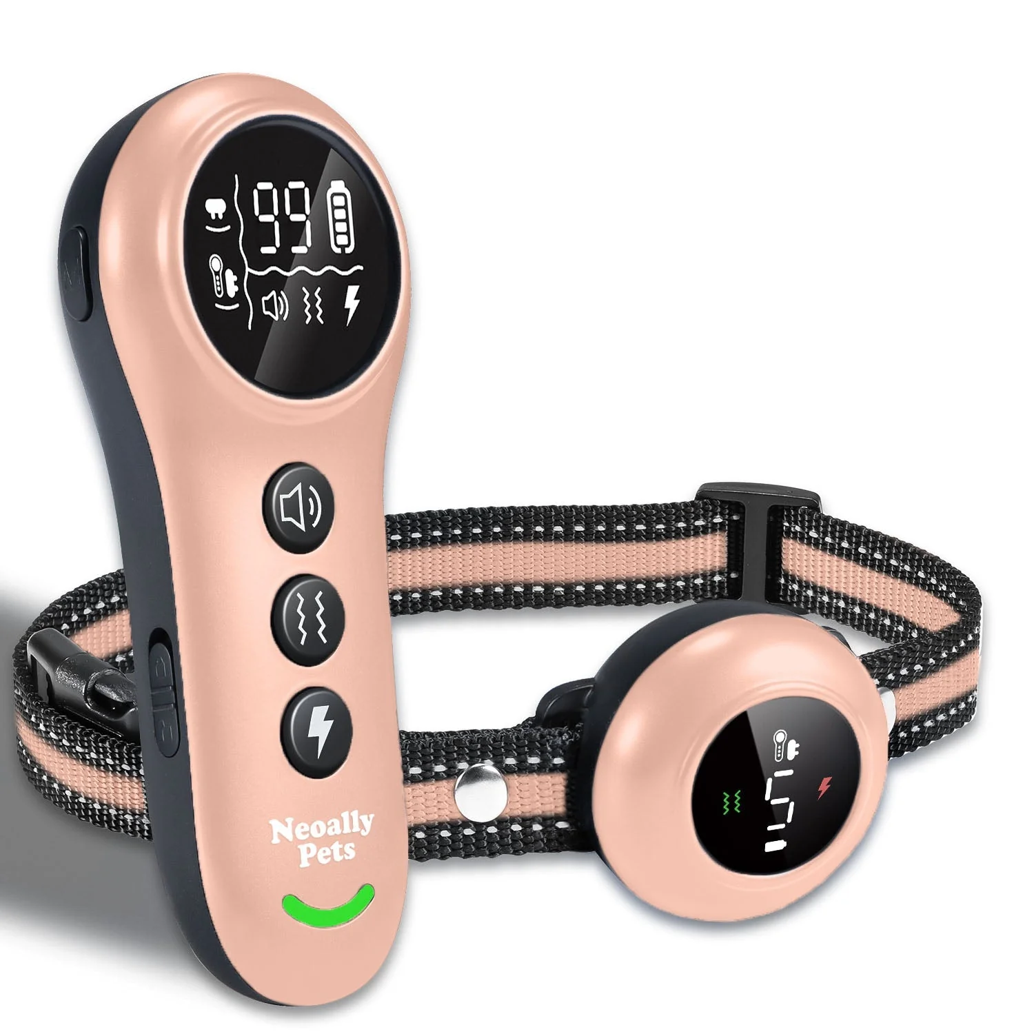 NeoAlly 2-in-1 Dog Training & Bark Control Collar | Automatic Barking Detection, Remote Shock, 5-150lbs Dogs | Rechargeable, Waterproof - Image 9