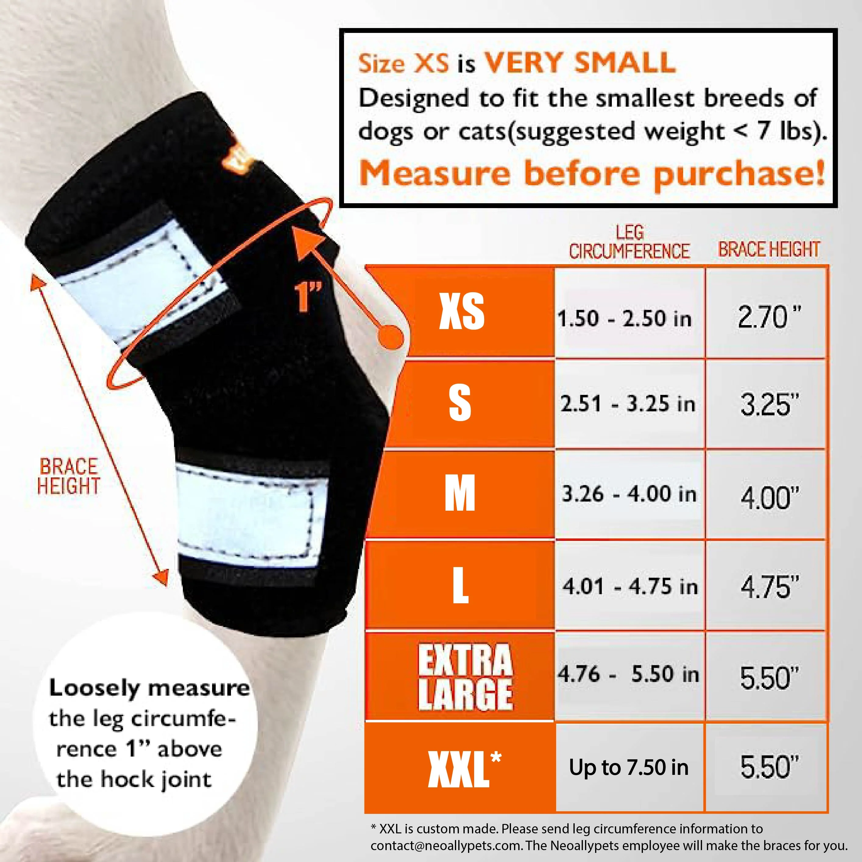 NeoAlly Rear Leg Hock Brace - Metal Spring Strips for Small Dogs [Short Version] (Pair) - Image 3