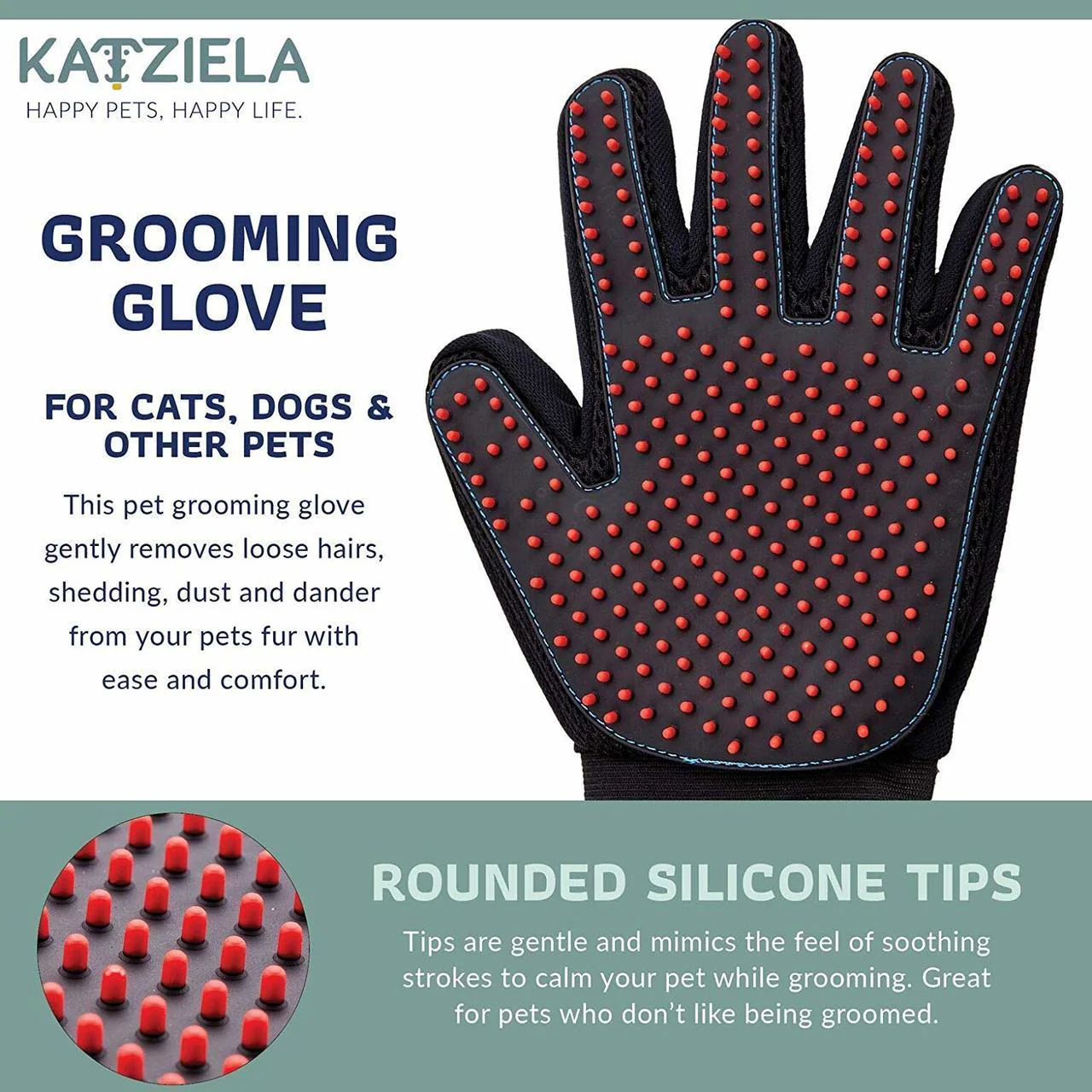 Katziela Pet Grooming Gloves - Image 4