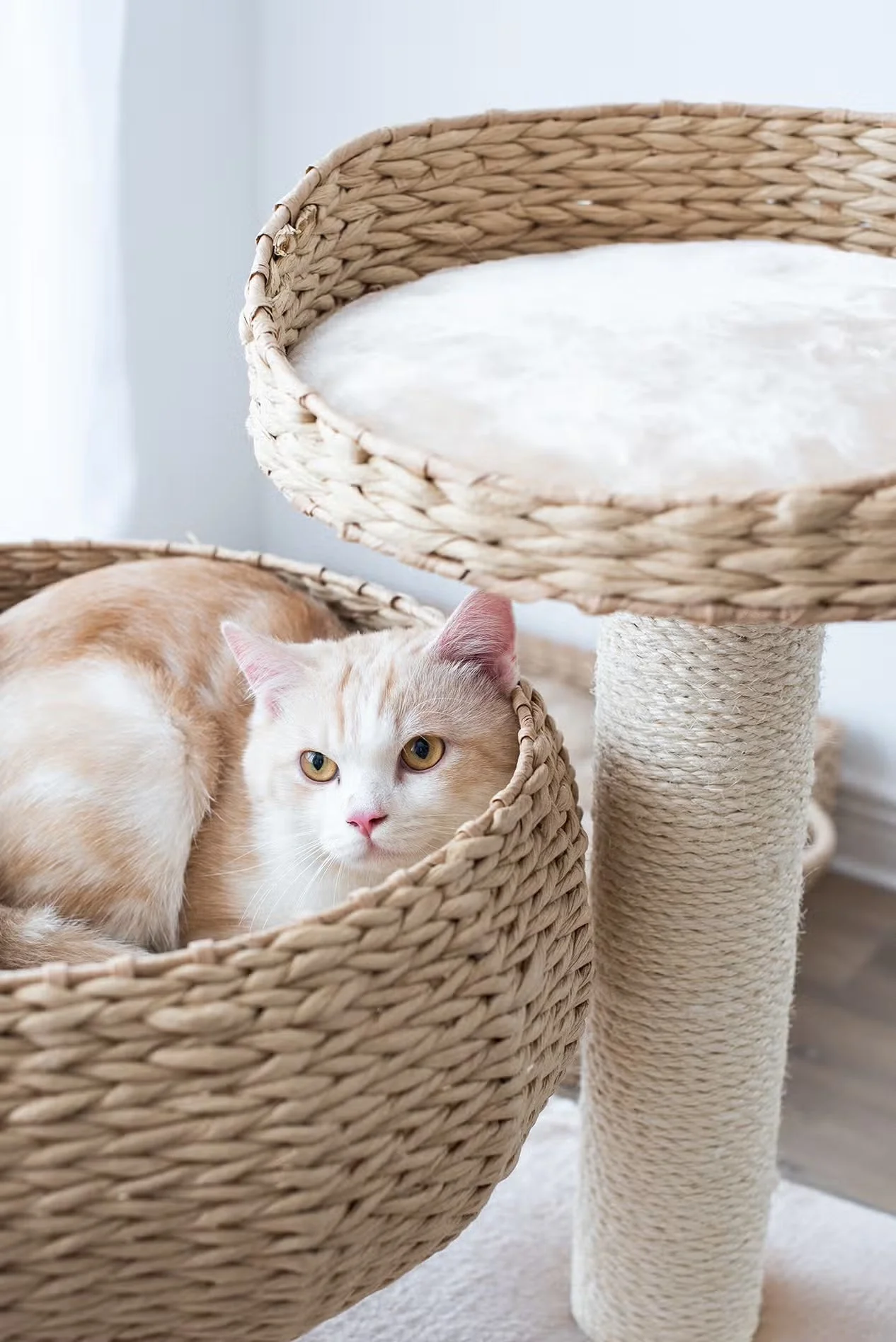 PetPals Cozy Handwoven, Natural Eco-Friendly Medium Cat Tree - Image 4