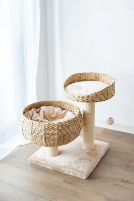 PetPals Cozy Handwoven, Natural Eco-Friendly Medium Cat Tree - Image 5