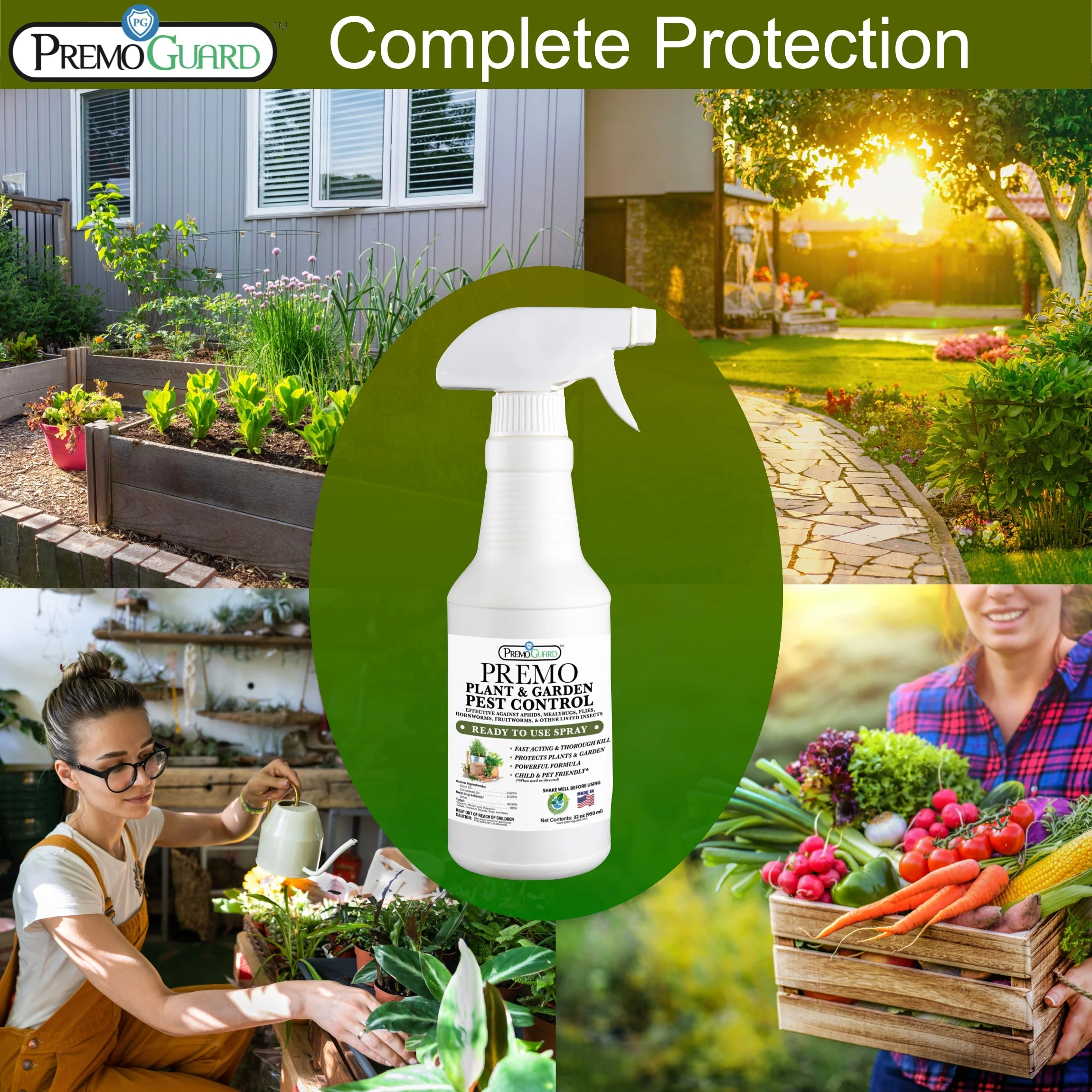 Plant and Garden Pest Control Spray - 32 oz - Plant Based All All Natural Non-Toxic - By Premo Guard - Image 5