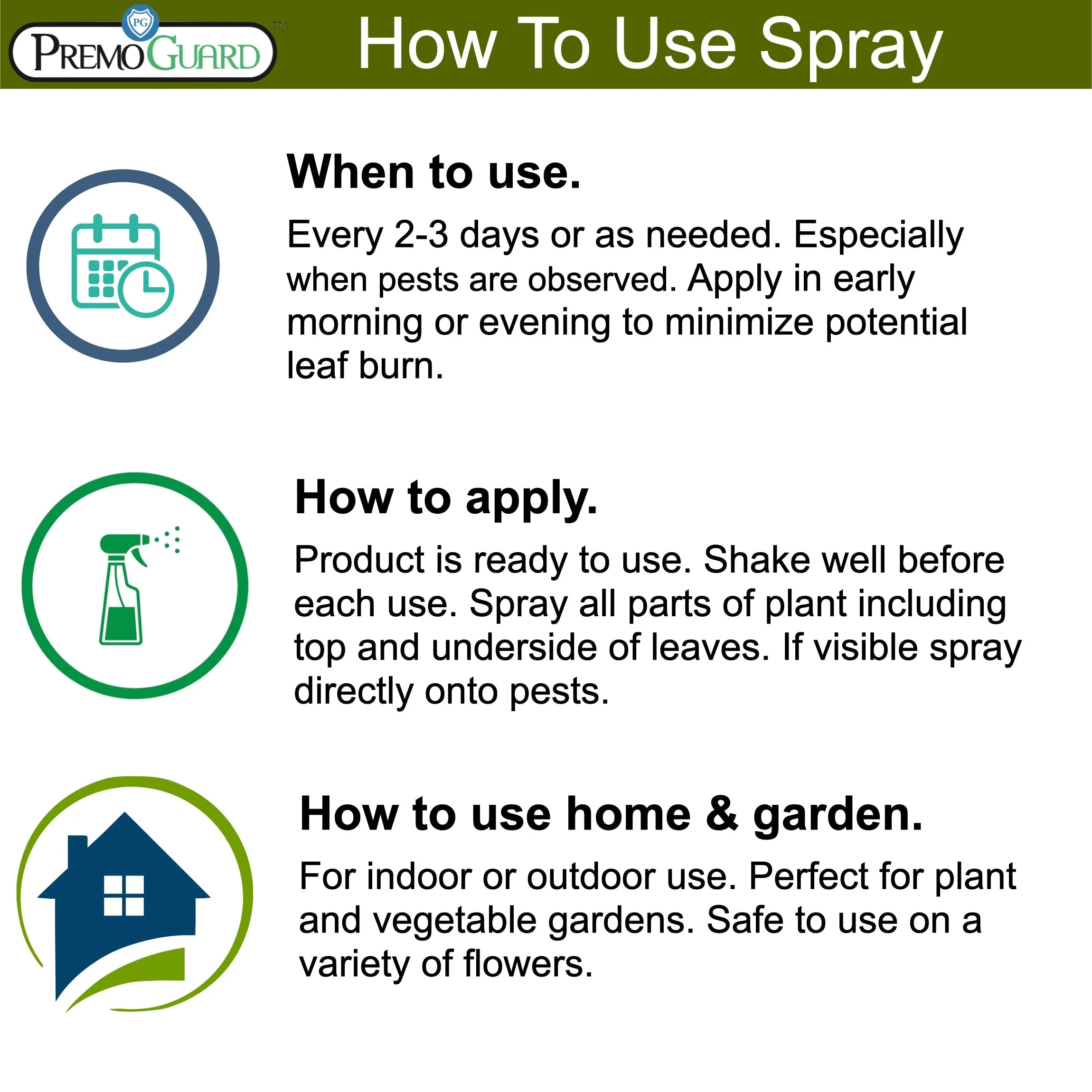 Plant and Garden Pest Control Spray - 32 oz - Plant Based All All Natural Non-Toxic - By Premo Guard - Image 6